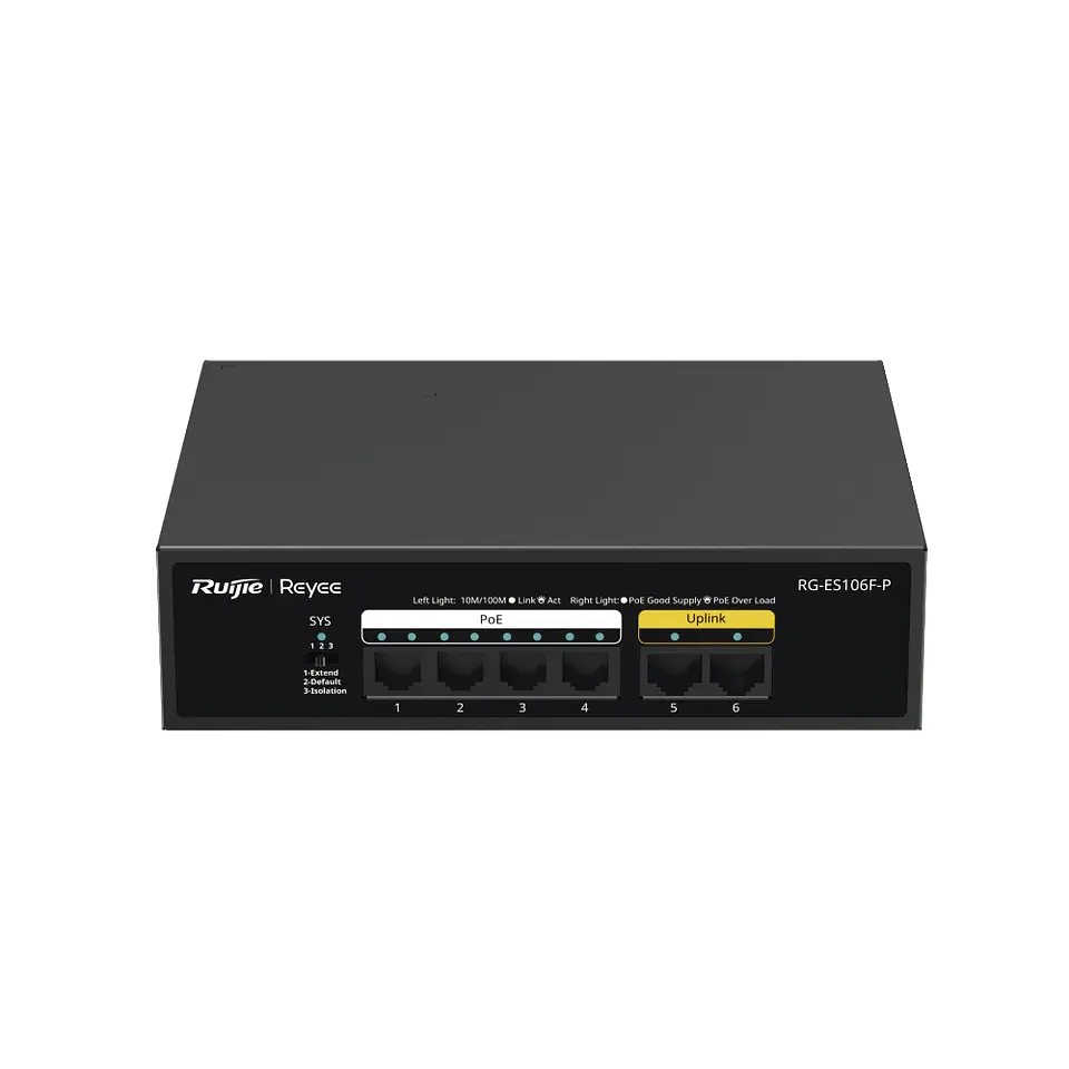 RG-ES106F-P // Switch PoE no Administrable de 6 Puertos 4