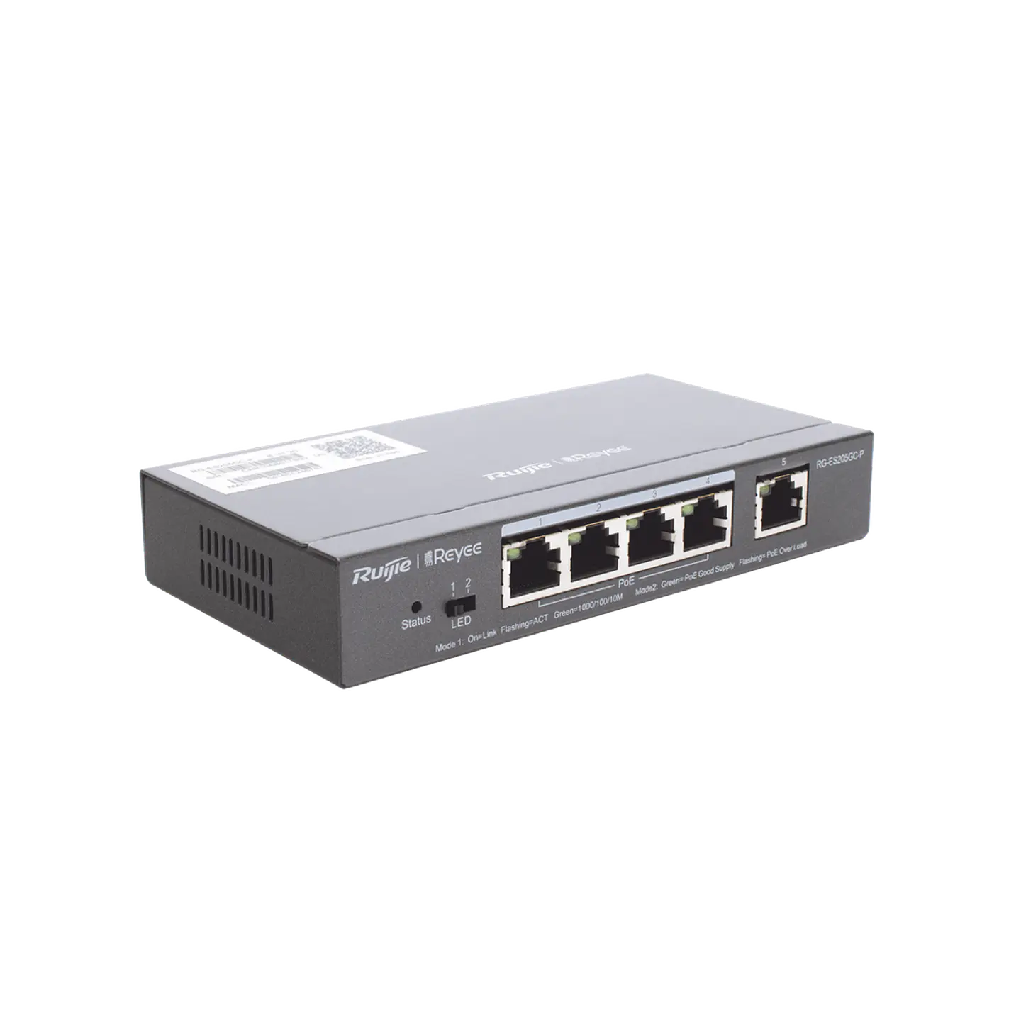 RG-ES205GC-P // Switch PoE Inteligente Administrable en la Nube de 5 Puertos Gigabit 1