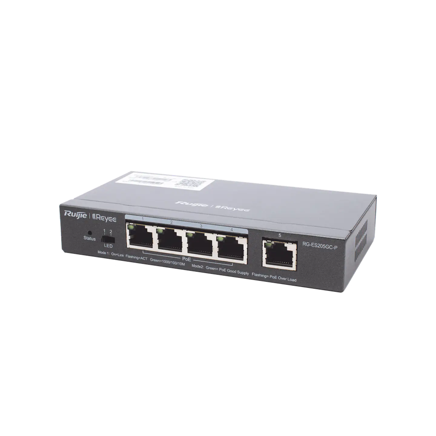 RG-ES205GC-P // Switch PoE Inteligente Administrable en la Nube de 5 Puertos Gigabit 2