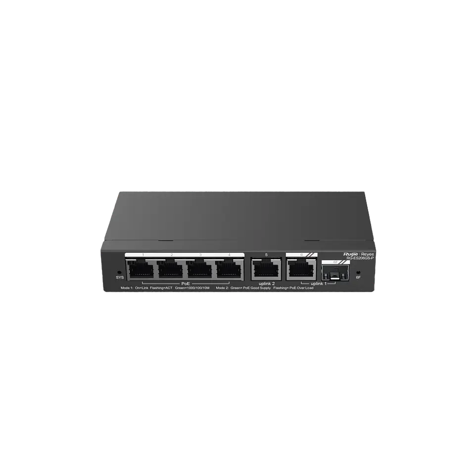 RG-ES206GS-P // Switch Administrable de 6 Puertos Gigabit 4