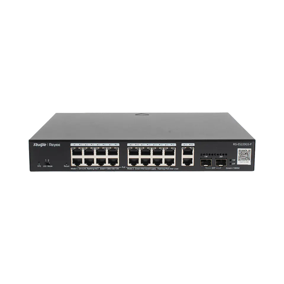 RG-ES220GS-P // Switch PoE L2 Administrable en la Nube de 20 Puertos Gigabit 2