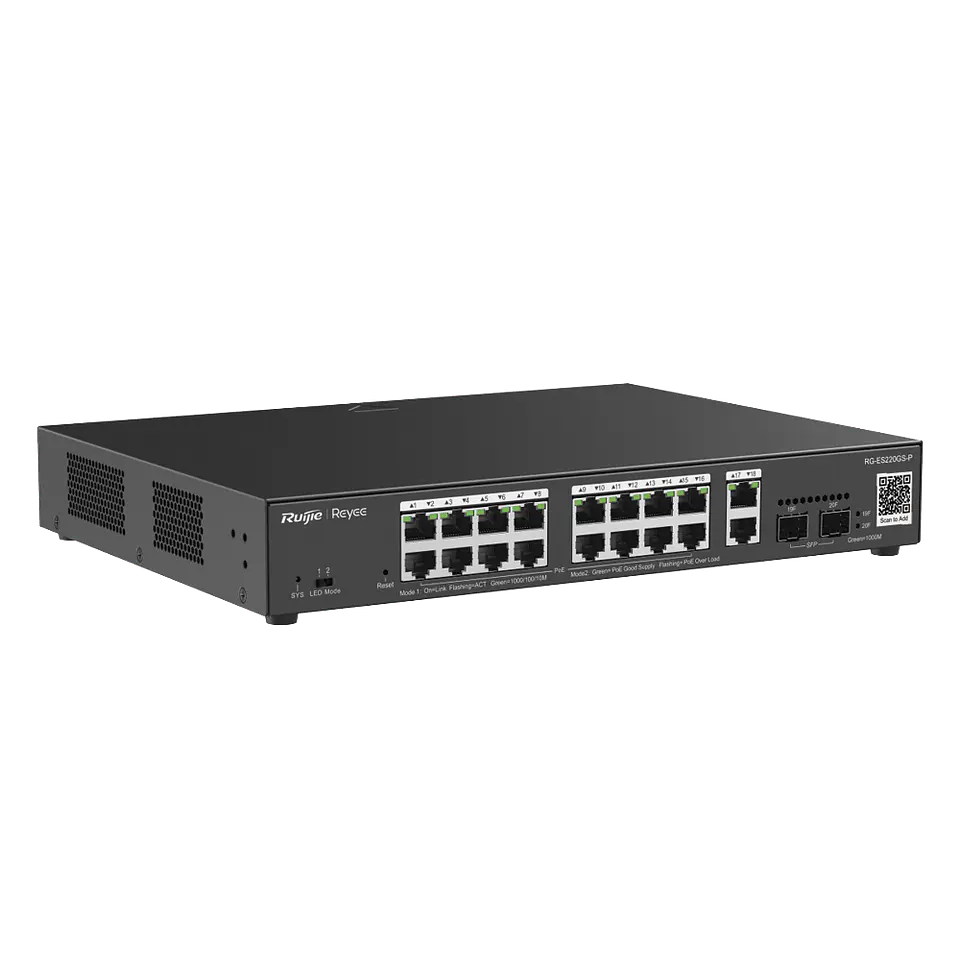 RG-ES220GS-P // Switch PoE L2 Administrable en la Nube de 20 Puertos Gigabit 3