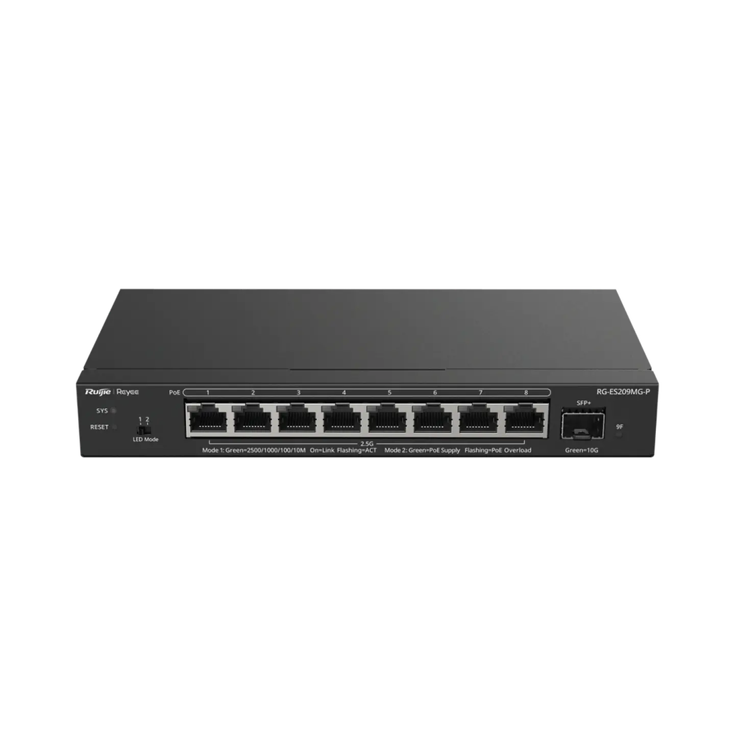 RG-ES209MG-P // Switch Administrable Capa Dos con PoE 1