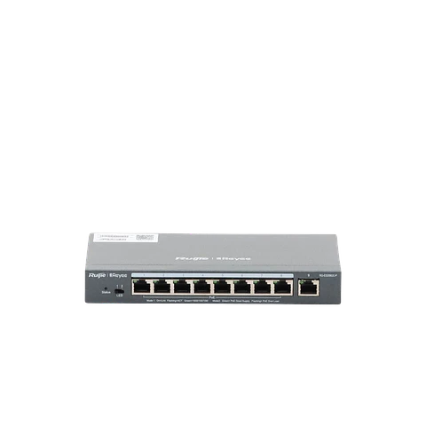 RG-ES209GC-P // Switch PoE gigabit inteligente con 9 puertos gigabit