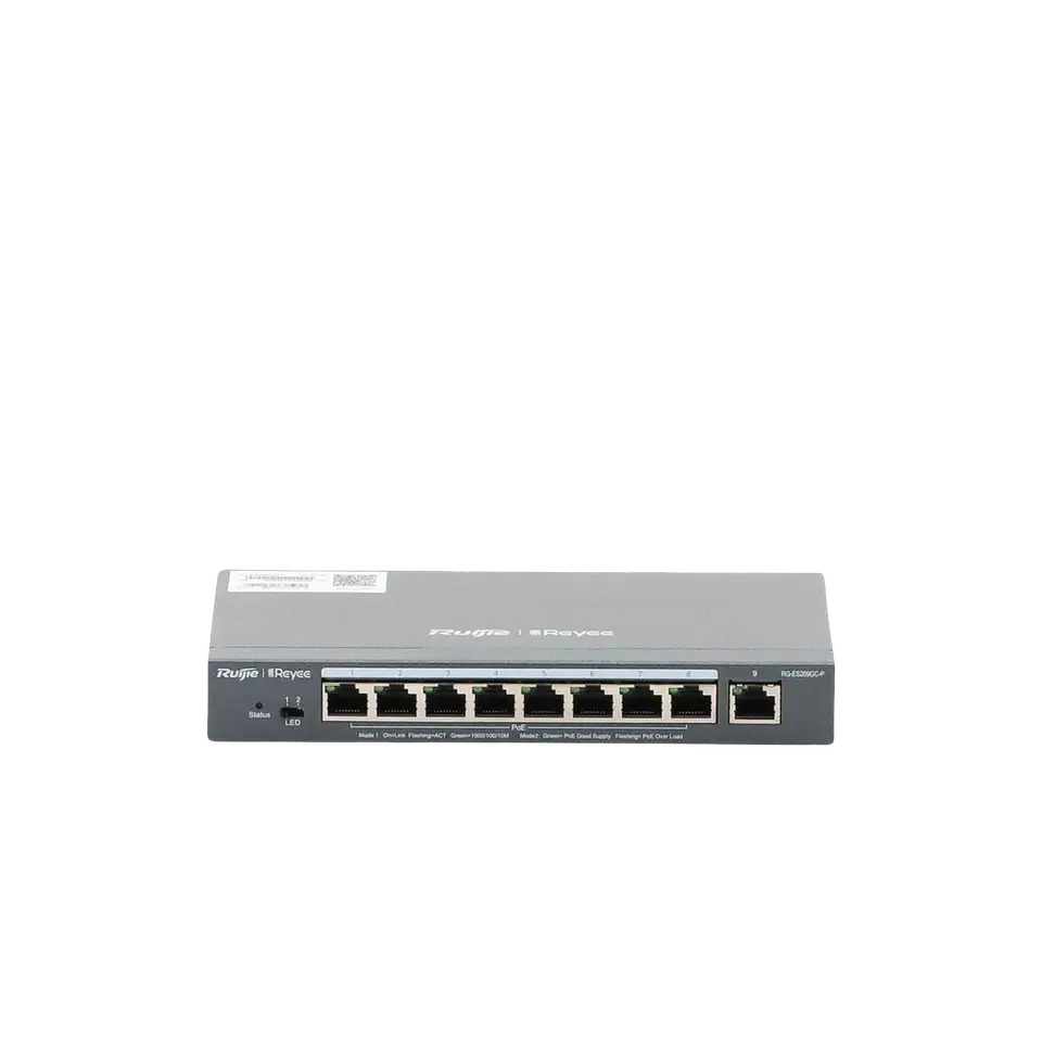 RG-ES209GC-P // Switch PoE gigabit inteligente con 9 puertos gigabit 2