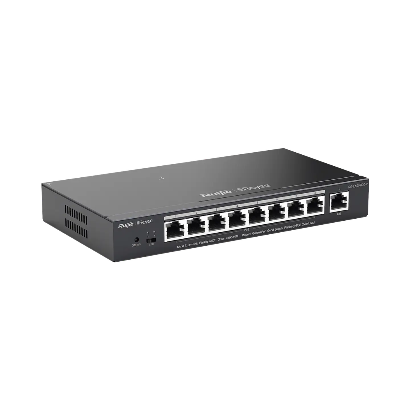 RG-ES209GC-P // Switch PoE gigabit inteligente con 9 puertos gigabit 6