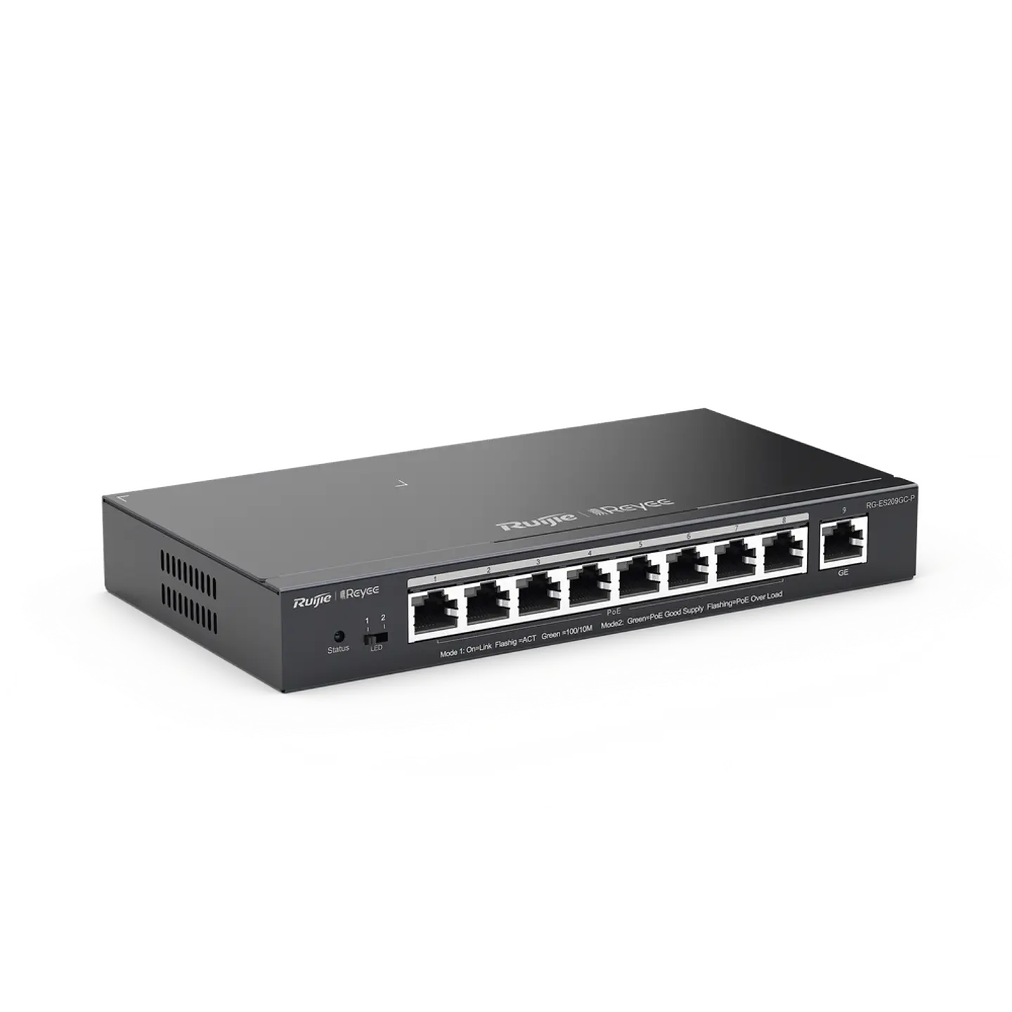 RG-ES209GC-P // Switch PoE gigabit inteligente con 9 puertos gigabit 7