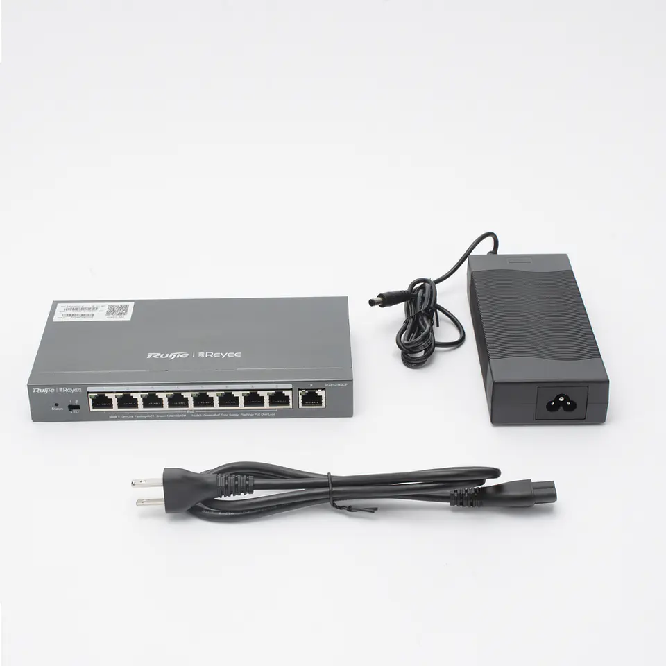 RG-ES209GC-P // Switch PoE gigabit inteligente con 9 puertos gigabit 9