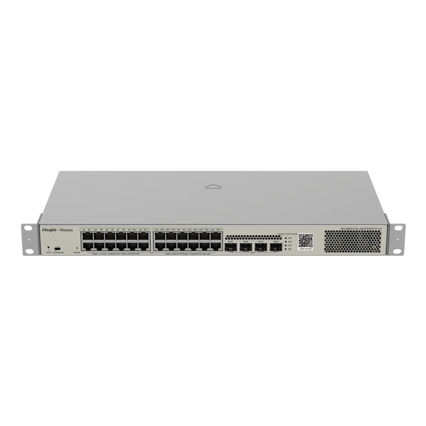 RG-NBS3100-24GT4SFP-P-V2 // Switch PoE Gestionable en la Nube de Capa 2 Gigabit de 28 Puertos 2