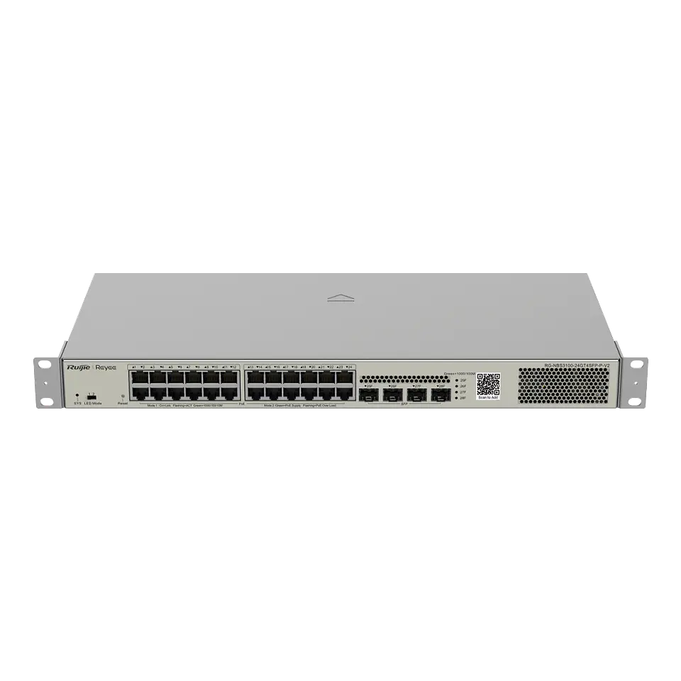 RG-NBS3100-24GT4SFP-P-V2 // Switch PoE Gestionable en la Nube de Capa 2 Gigabit de 28 Puertos 2