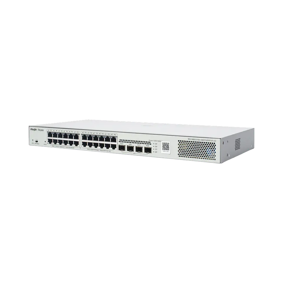 RG-NBS3100-24GT4SFP-P-V2 // Switch PoE Gestionable en la Nube de Capa 2 Gigabit de 28 Puertos 4