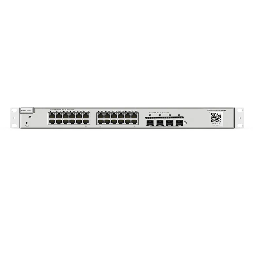 RG-NBS5100-24GT4SFP // Switch de Capa 3 No-PoE de 28 Puertos Gigabit 1