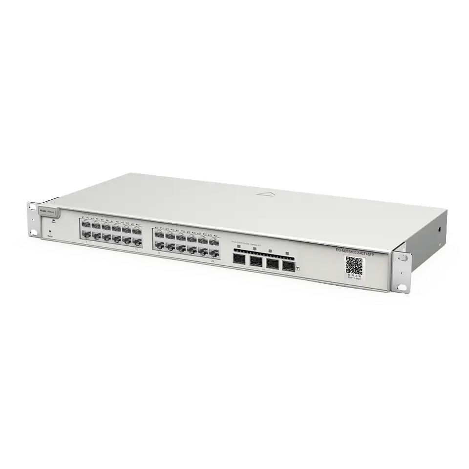 RG-NBS5100-24GT4SFP // Switch de Capa 3 No-PoE de 28 Puertos Gigabit 4