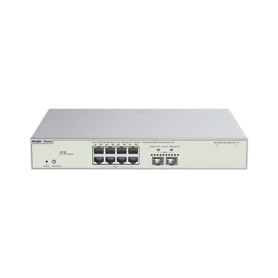 RG-NBS5300-8MG2XS-UP // Switch Administrable de Capa 3 Multi-Gigabit de 10 Puertos 1