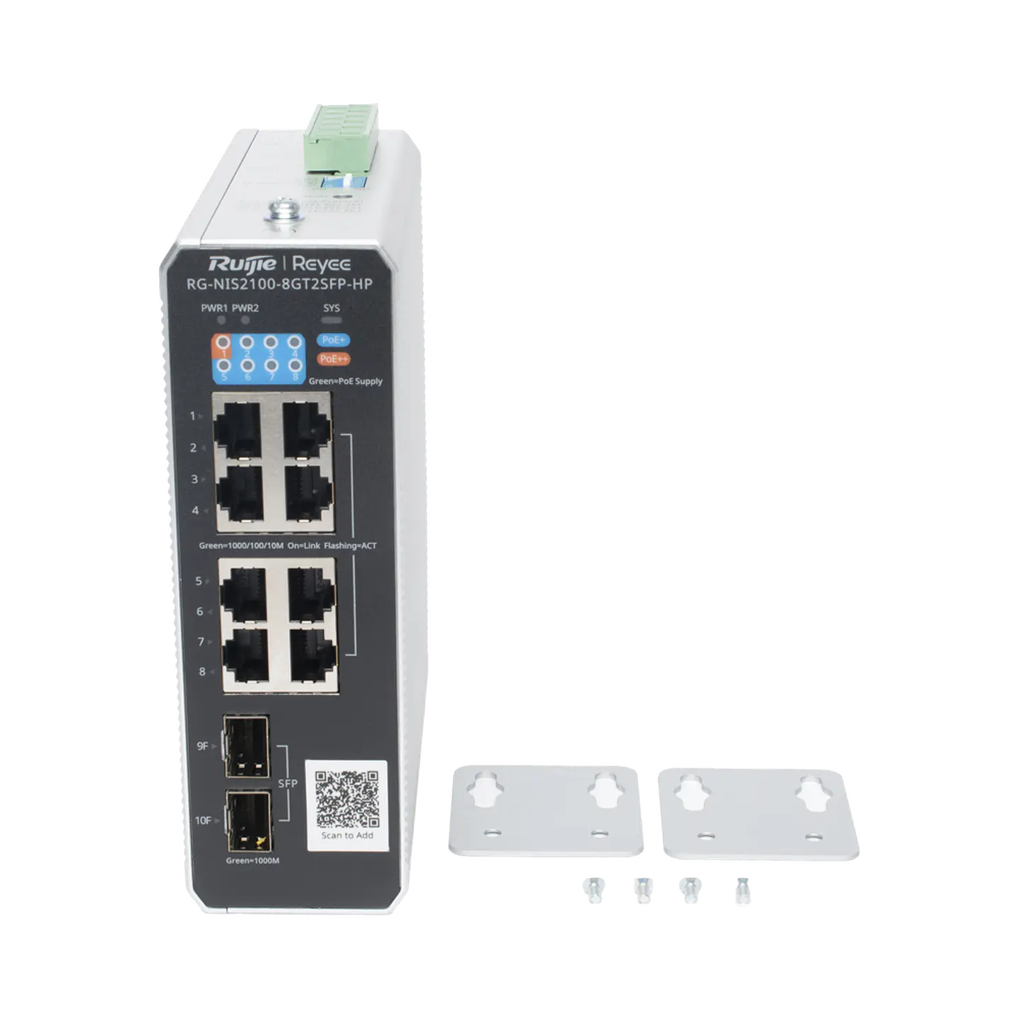 RG-NIS2100-8GT2SFP-HP // Switch Industrial PoE con Gestión en la Nube 2