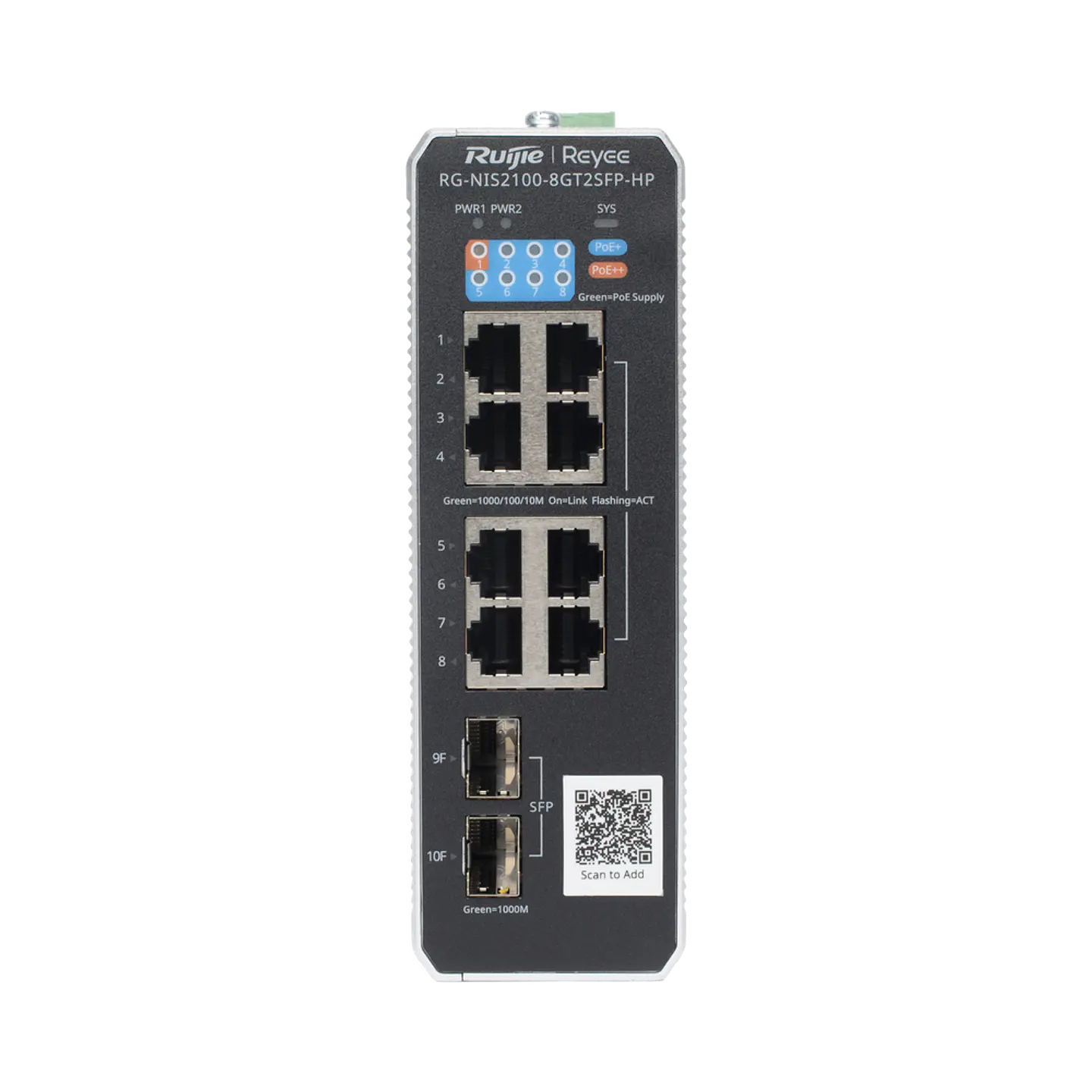 RG-NIS2100-8GT2SFP-HP // Switch Industrial PoE con Gestión en la Nube 3