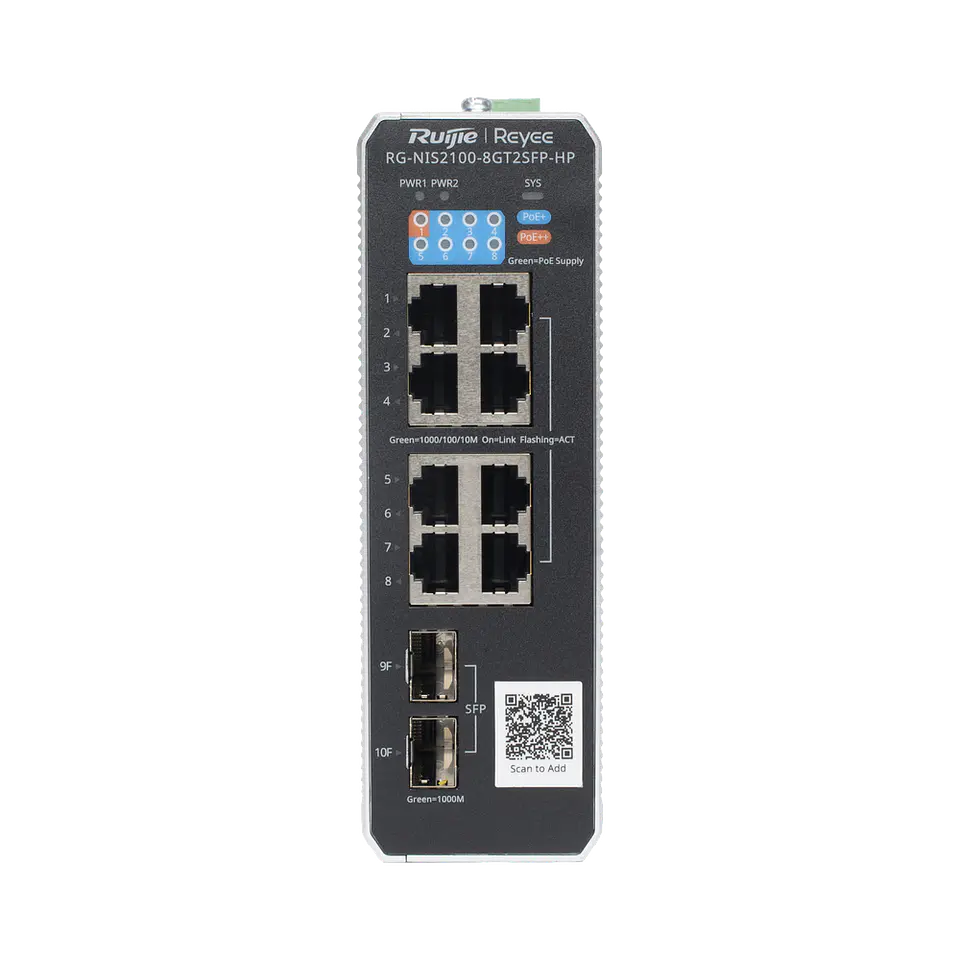 RG-NIS2100-8GT2SFP-HP // Switch Industrial PoE con Gestión en la Nube 3