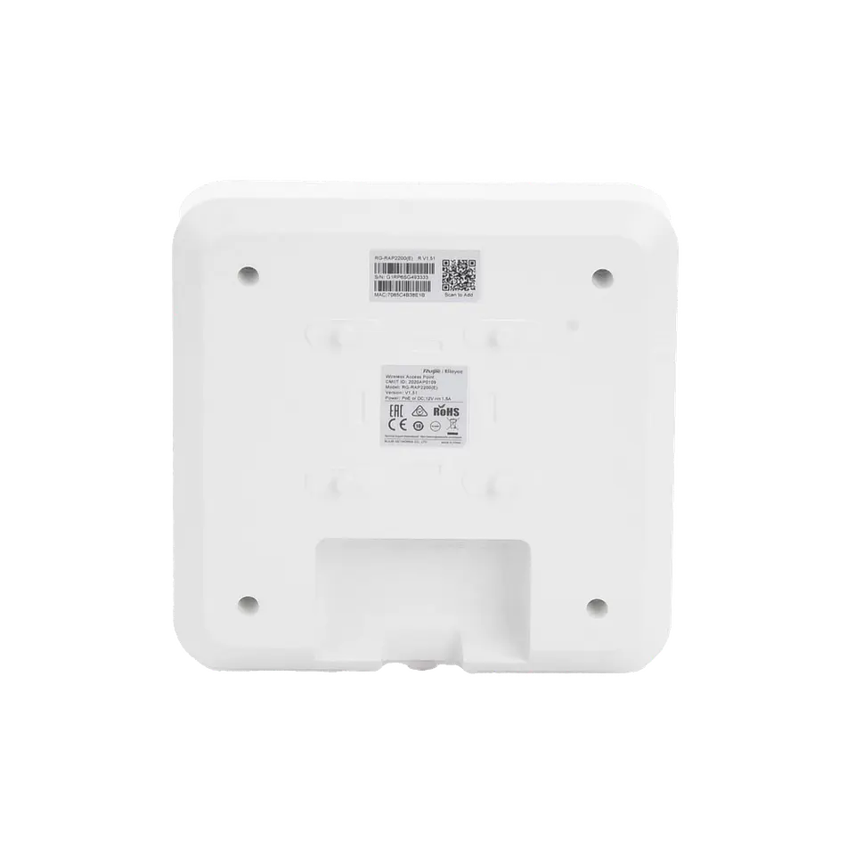 RG-RAP2200(E) // Punto de acceso Wi-Fi 5 de techo para interior 360° 6