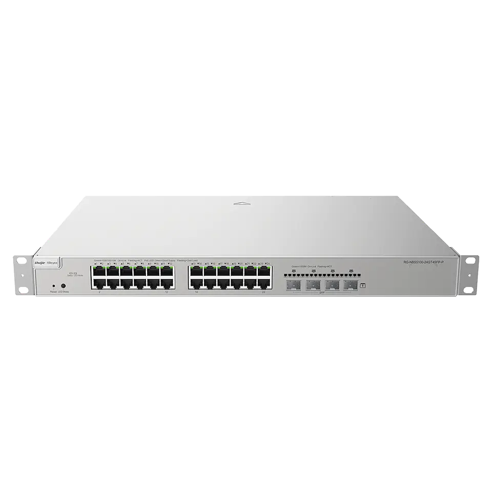 RGNBS510024GT4SFPP // Switch Administrable PoE L3 con 24 puertos Gigabit 4