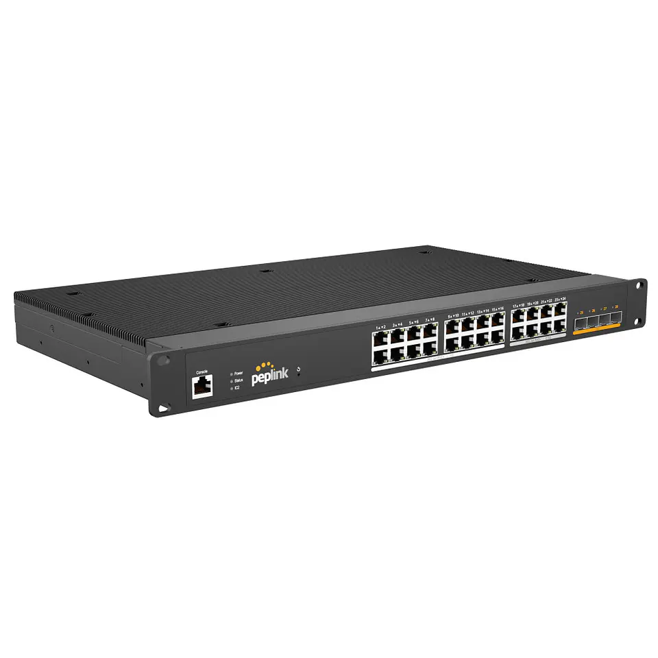 PLS-R-24-H2G-250W // Módulo Peplink Expansion 24 Puertos Gigabit PoE+  3