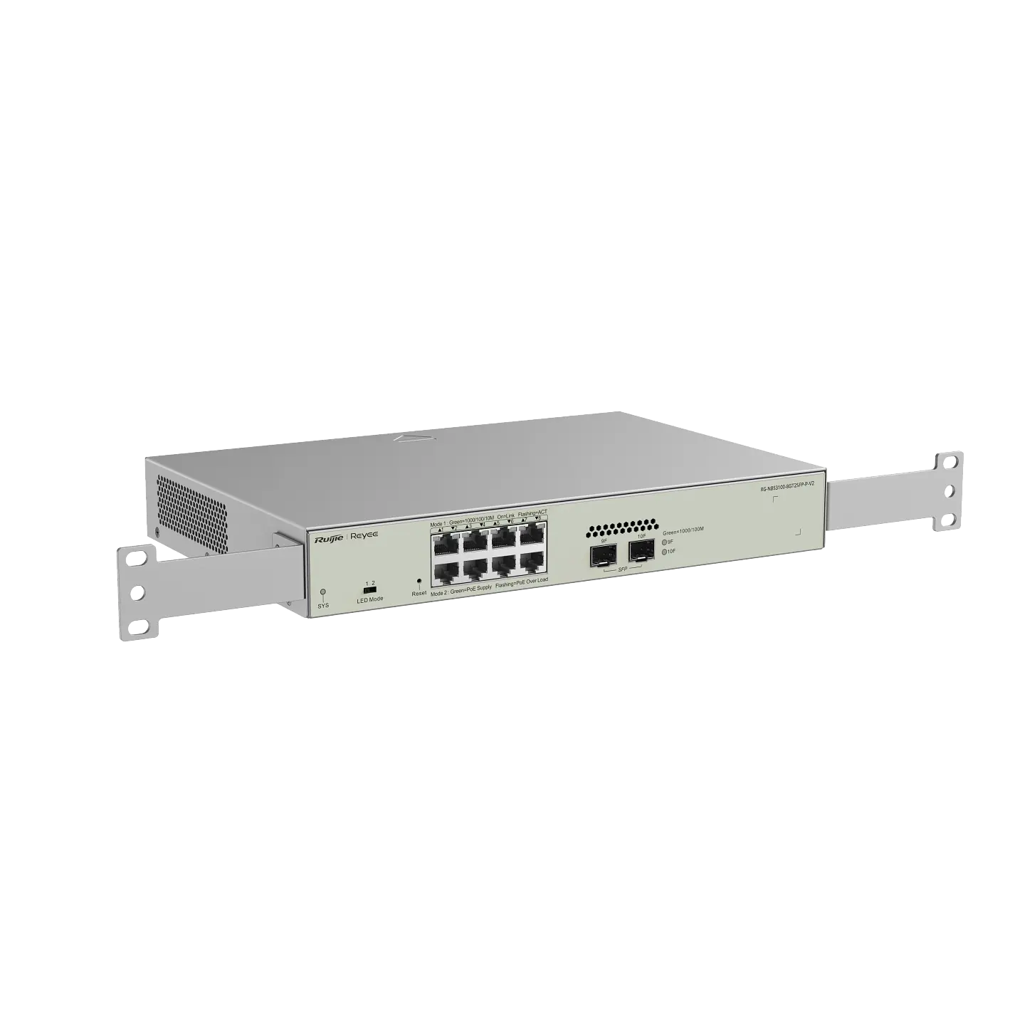 Switch Capa 2 Ruijie RG-NBS3100-8GT2SFP-P-V2 8 Puertos Gigabit PoE+ 2 SFP 5