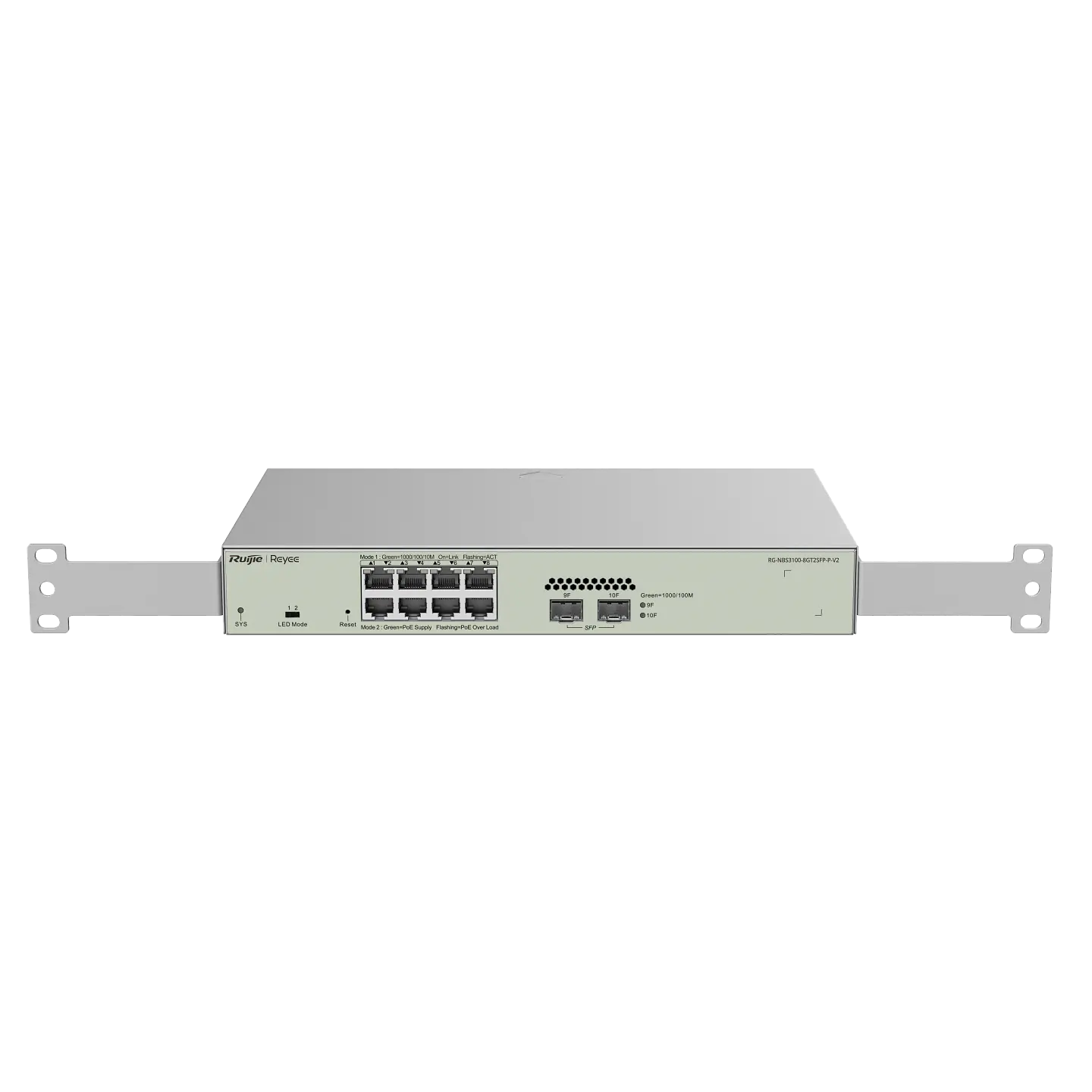 Switch Capa 2 Ruijie RG-NBS3100-8GT2SFP-P-V2 8 Puertos Gigabit PoE+ 2 SFP 6