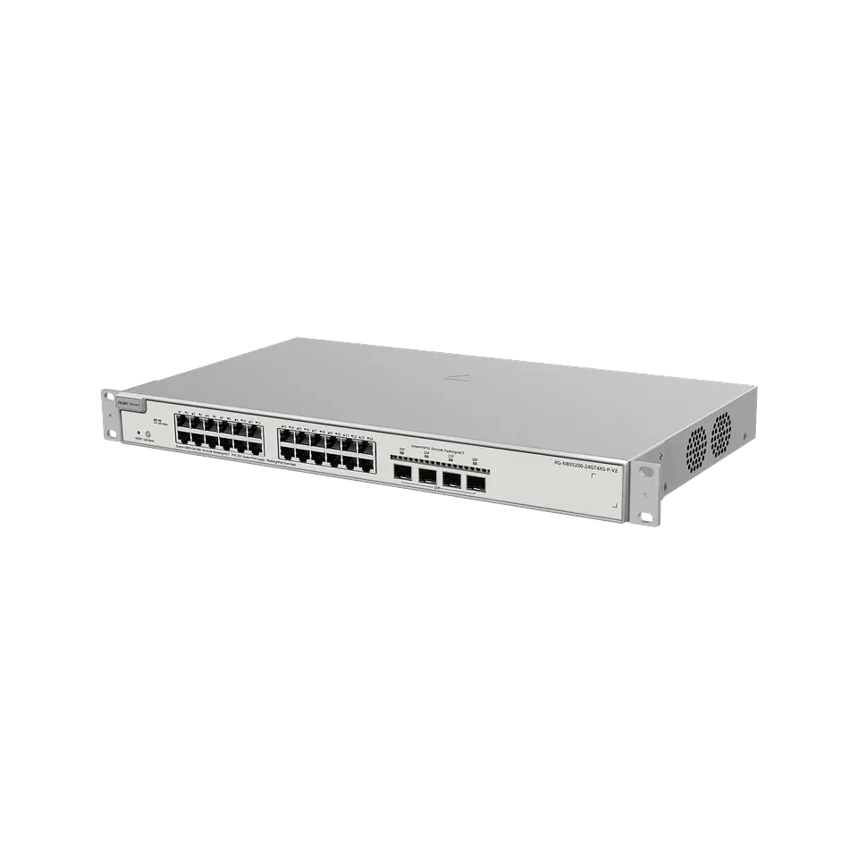 Switch Capa 3 Ruijie RG-NBS5200-24GT4XS-P-V2 24 Puertos Gigabit PoE+ 10G SFP+ 3