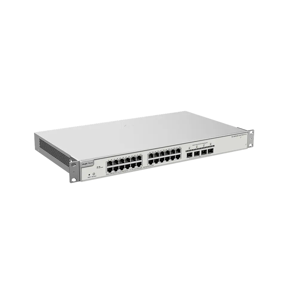 Switch Capa 3 Ruijie RG-NBS5200-24GT4XS-P-V2 24 Puertos Gigabit PoE+ 10G SFP+ 4