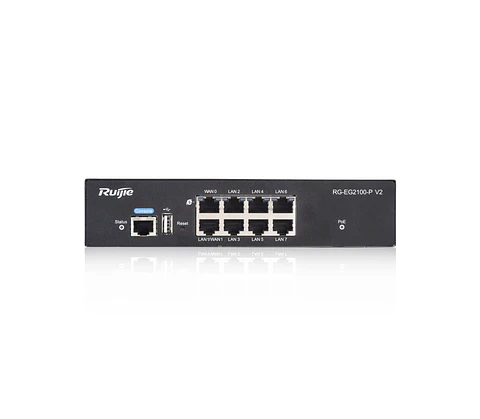 Router Gateway Ruijie RG-EG2100-P V2 8 Puertos Gigabit PoE+ Cloud