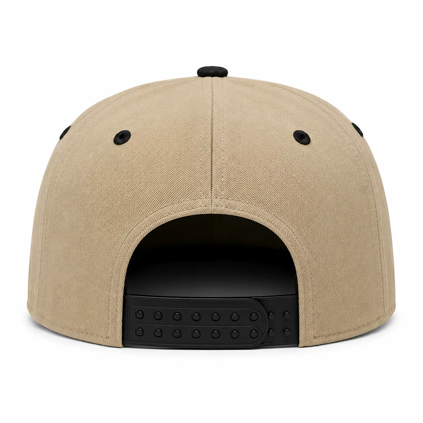 Gorra Snapback Premium MOTO9 | Beige & Negro | Bordado 3D 3