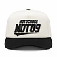 Gorra Snapback Premium MOTO9 | Blanco & Negro | Bordado 3D - Miniatura 2