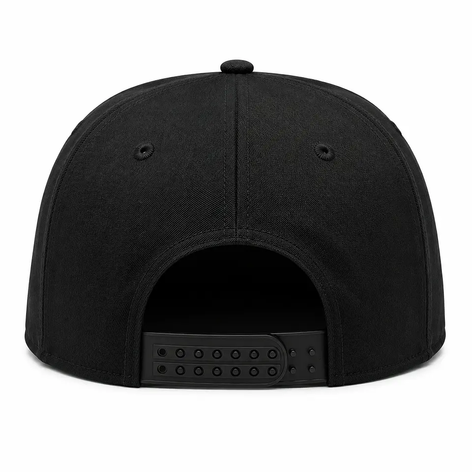 Gorra Snapback Premium MOTO9 | Negro & Negro | Bordado 3D 3