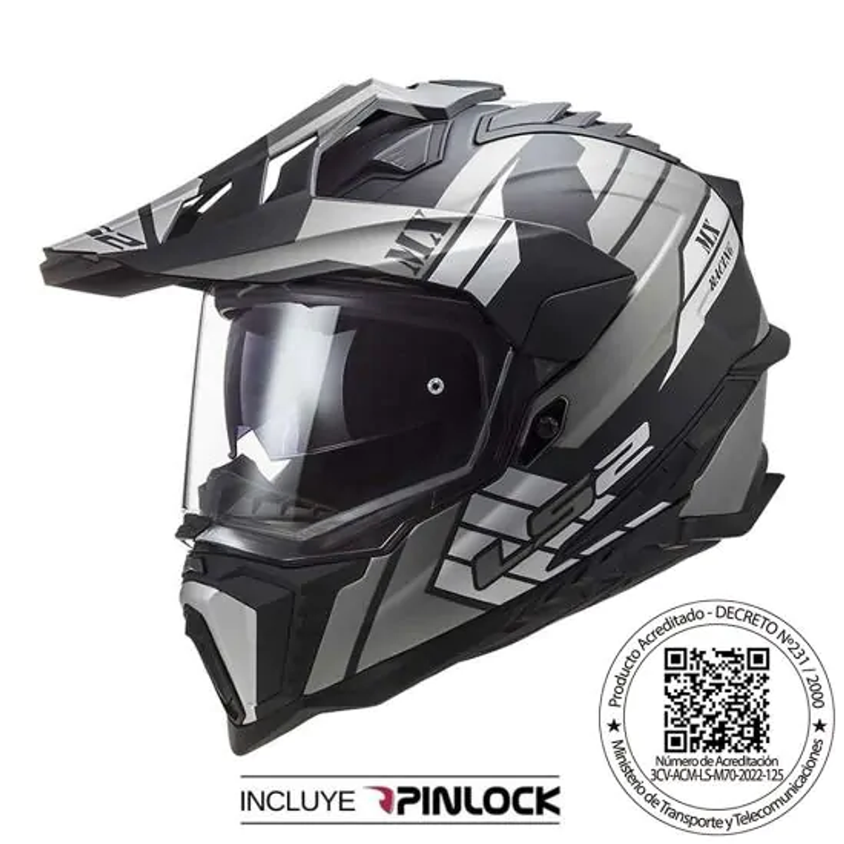 LS2 CASCO MULTIPROPÓSITO MX-701 EXPLORER ATLANTIS TITANIO MA