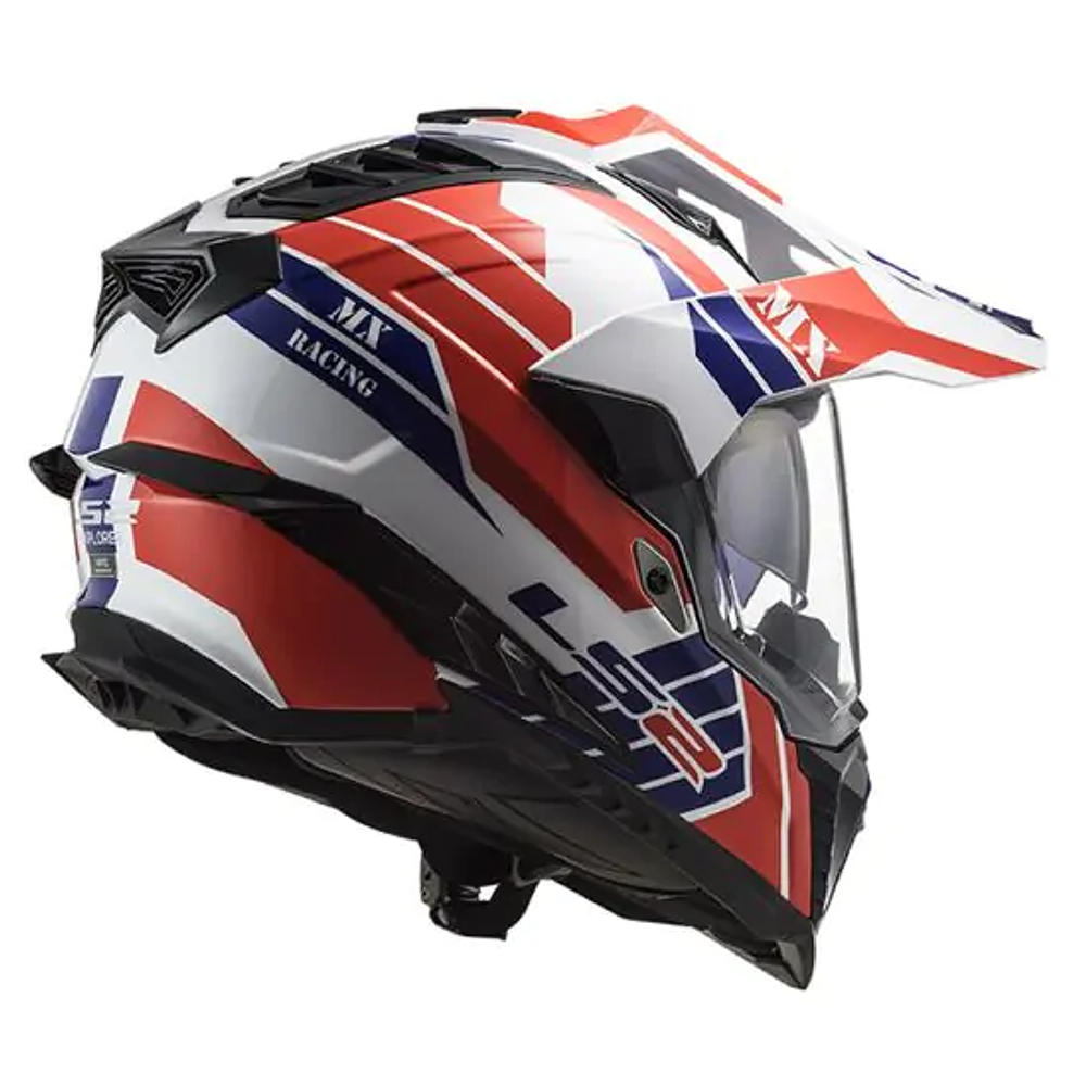 LS2 CASCO MULTIPROPÓSITO MX-701 EXPLORER ATLANTIS BLANCO ROJO AZUL