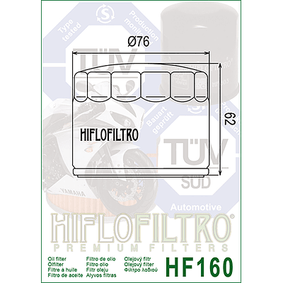 HIFLOFILTRO FILTRO DE ACEITE HF160
