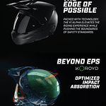 KLIM CASCO X1 ALPHA HELMET ECE/DOT GLOSS CONCEPT  PETROL - STRIKE ORANGE 