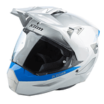 KLIM CASCO X1 ALPHA HELMET ECE/DOT GLOSS CONCEPT HIGH-RISE - ELECTRIC BLUE LEMONADE