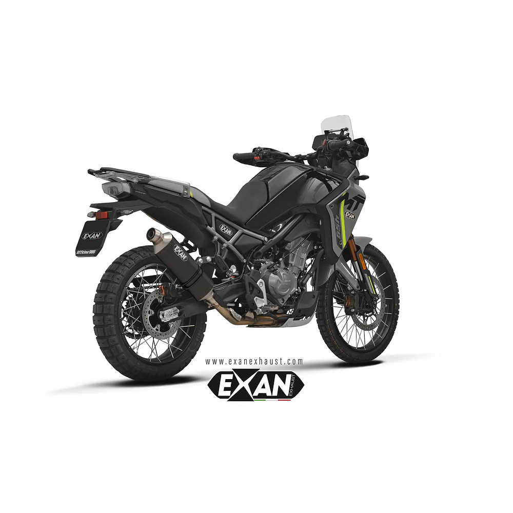 ESCAPE EXAN X-RALLY - BLACK STAINLESS STEEL - CF MOTO 450MT (2024)