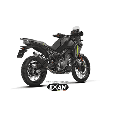 ESCAPE EXAN X-RALLY - BLACK STAINLESS STEEL - CF MOTO 450MT (2024)