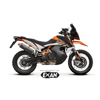 ESCAPE EXAN X-RALLY - BLACK STAINLESS STEEL - KTM 790 ADV (2023-24)