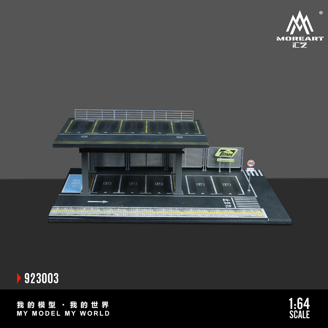 Steel frame structure  platform parking  assembly scene C 1