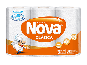 Toalla Nova Clásica 12 mt 3 unid