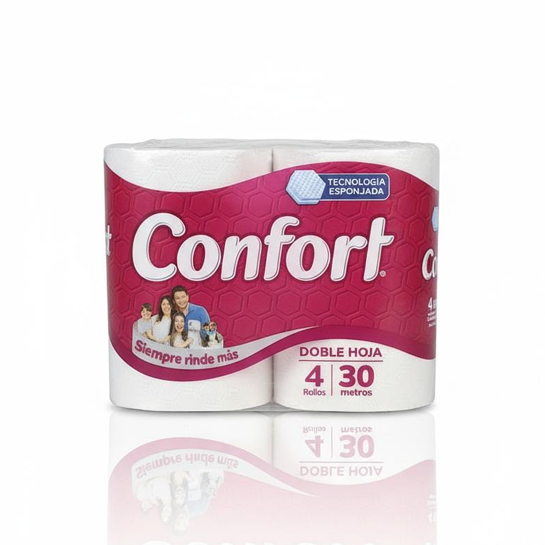 Papel Higiénico Confort Doble Hoja 4X30 mt 1