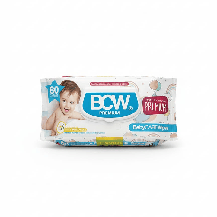BCW Premium Pack x160 Toallitas Húmedas para Bebé – Aloe Vera y Manzanilla 1