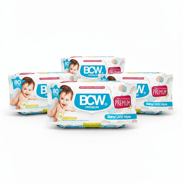 BCW Premium Pack x160 Toallitas Húmedas para Bebé – Aloe Vera y Manzanilla 3