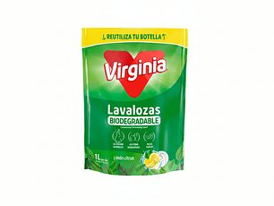 Virginia Lavalozas Biodegradable 1 Litro – Fresco Aroma Limón Cítrico