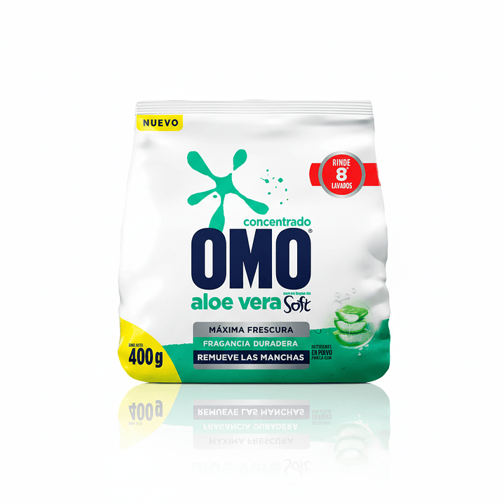 OMO Concentrado Aloe Vera Soft - Detergente en Polvo - Máxima Frescura - 400g 1