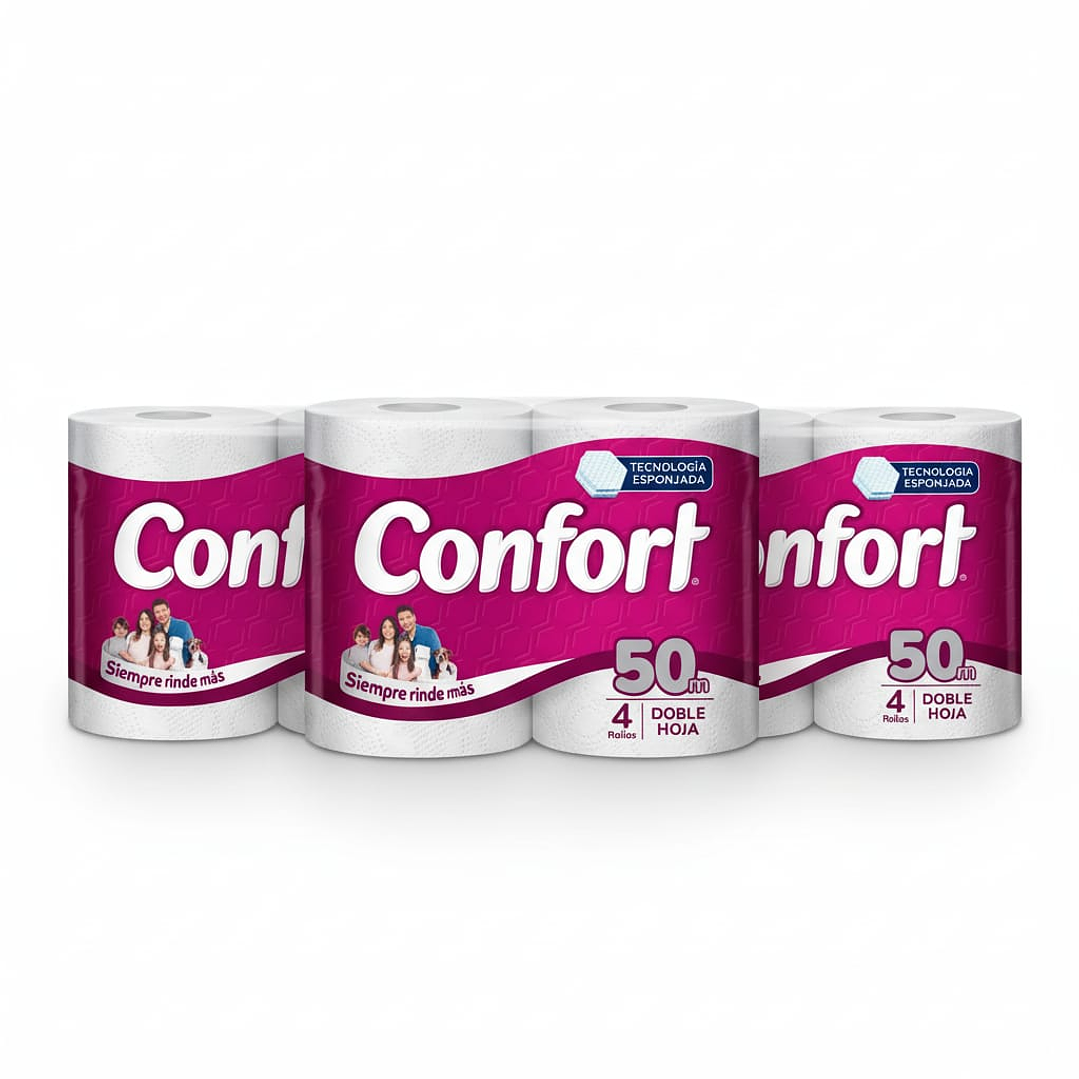 Papel Higiénico Confort Doble Hoja 4x50 m 2