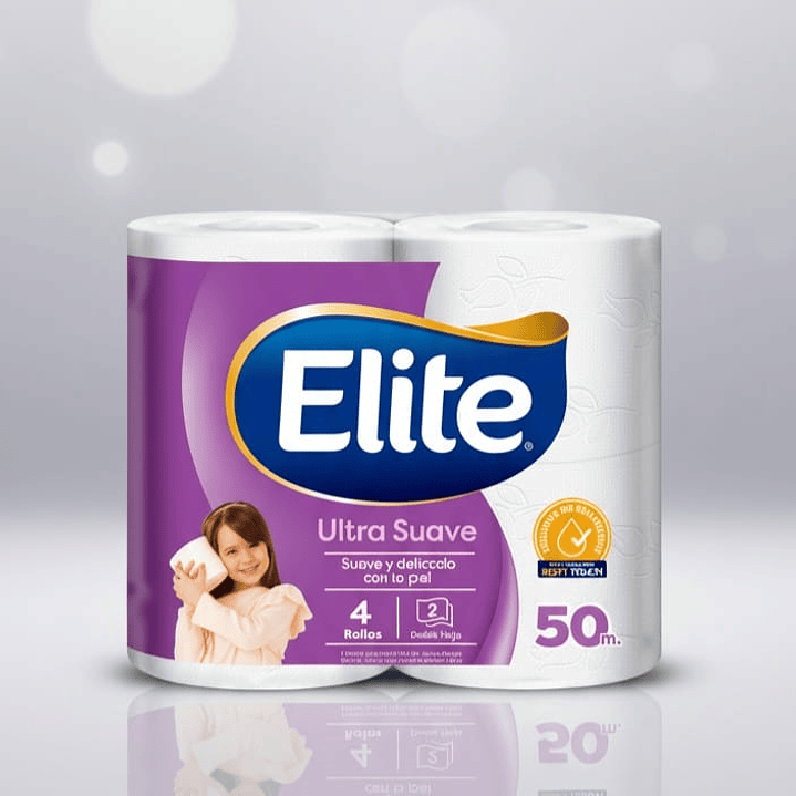 Papel Higiénico Elite Ultra Suave doble hoja 4x50 m 1