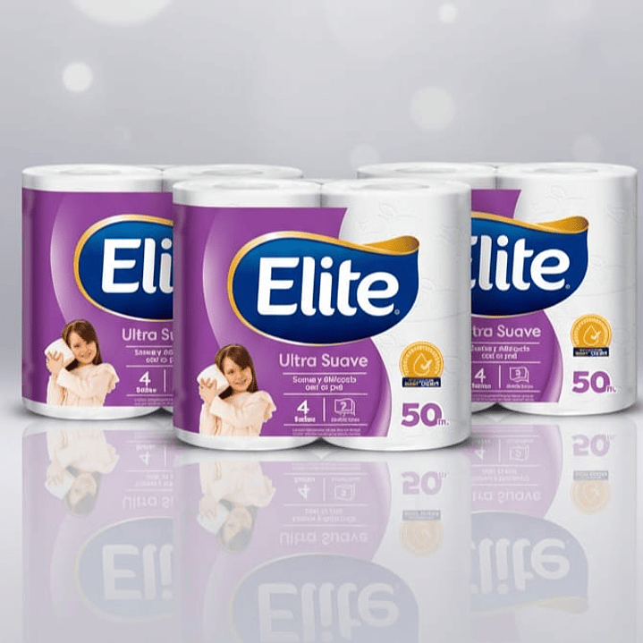 Papel Higiénico Elite Ultra Suave doble hoja 4x50 m 2
